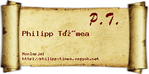 Philipp Tímea névjegykártya
